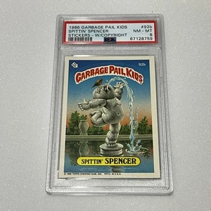 1986 Topps Garbage Pail Kids Series 3 OS3 SPITTIN' SPENCER WCRIGHT PSA 8 FREE SH - Picture 1 of 2