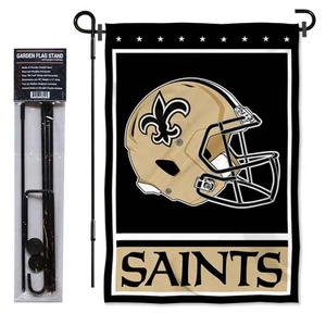 New Orleans Saints Football Garden Flag and Yard Stand Included - Picture 1 of 4