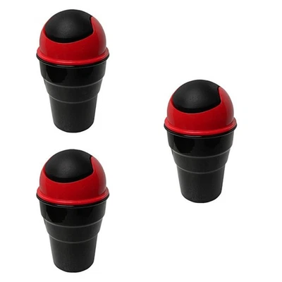  3 Count Automülleinmer Mit Deckel Müllbehälter Auto-Mülltonne Auto-Mülleimer - Bild 1 von 4