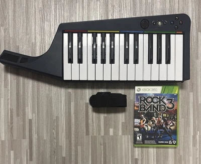 Xbox 360 Rock Band 3 Harmonix Mad Catz Wireless Keyboard Piano with Game tested - Image 1 of 4