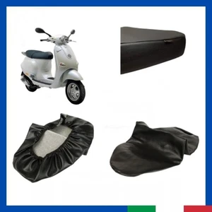 Coprisella Sella per PIAGGIO VESPA 50 125 150 ET2 ET4 Biposto Ecopelle Sky Nero - Imagen 1 de 7