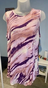 Simply Vera Tank Large Top Abstrakt Lila Damen Girly Vera Wang Bedruckt - Bild 1 von 4