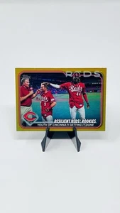 2024 Topps Series 1 - Checklist Elly De La Cruz, Matt McLain #133 Yellow (RC) - Picture 1 of 2