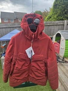 CP COMPANY 014A C.P. Shell-R Mixed Goggle Jacket in scooter red. Size 50 / Large - Picture 1 of 10