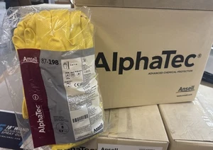 ANSELL #87-198 AlphaTec Größe 8 Latex Utility Handschuh, 12 Paar brandneu und versiegelt - Bild 1 von 4