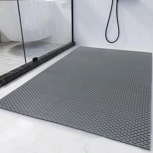 HOMBYS 47 x 32 extra große Duschmatte für 47 x 32 (rechteckig), grau  - Bild 1 von 7