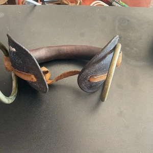 Ausgefallenes Vintage gebrauchtes Gebiss Leder Mundstück Gebiss gemarkt "The Stalker" - Bild 1 von 3