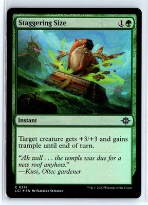 FOIL Staggering Size The Lost Caverns of Ixalan – MTG Magic the Gathering Card - Image 1 of 4