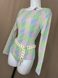 Seea Mimi Surf Suit Long Sleeve Pastel Print NWT Orig $150 Sz L Made in USA - Picture 1 of 8