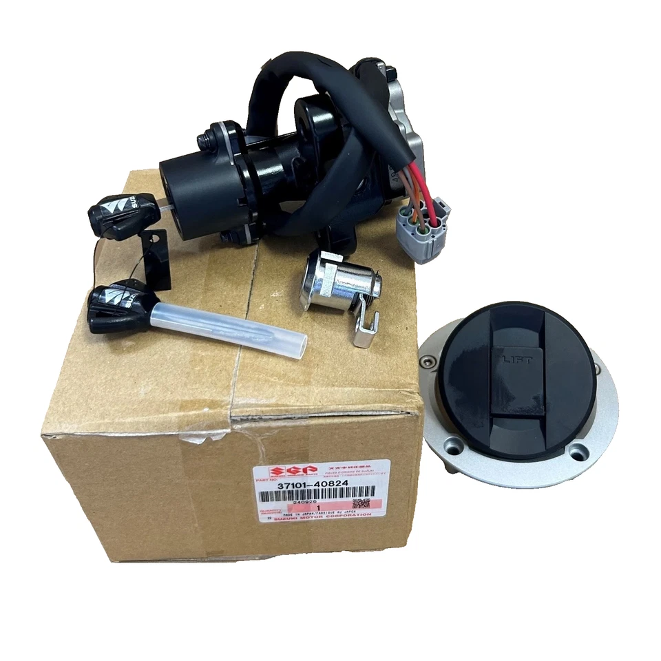 Juego de bloqueo de encendido genuino Suzuki 2005-2019 GSXR600/750/1000 37101-40824 OEM Foto 1 de 1