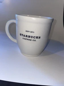 Taza Starbucks 2007 18 oz BARISTA Abbey cerámica blanca Starbucks Coffee Co Est 1971 - Imagen 1 de 3
