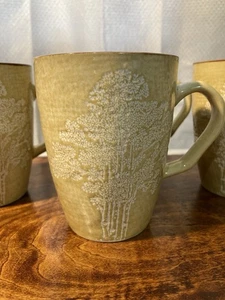 Set of 4 Cabela's Stoneware River Birch Collection Coffee Mugs Cabin Nature - Picture 1 of 12
