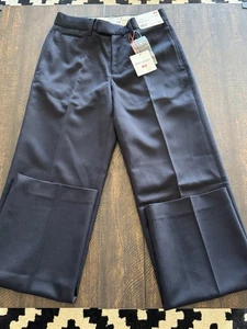 Uniqlo IDLF wool blended wide navy pants women’s Size 2 - Picture 1 of 6