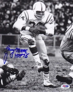 Lenny Moore SIGNED 8x10 Photo + HOF 75 Baltimore Colts PSA/DNA AUTOGRAPHED - Picture 1 of 1