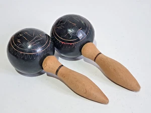 Vintage Handcrafted Cuban Maracas "Hecho a Mano" from Holguin Cuba - Picture 1 of 5