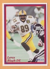 Leroy Blugh 1999 Jogo Boston Pizza CFL card #19 Edmonton Eskimos  Bishop's