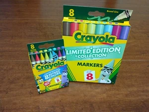 Limited Edition 8 Retired Colors Crayola Crayons & Markers NIP - Picture 1 of 5