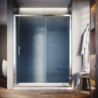 SONNI Duschtür Schiebetür Duschkabine Duschwand ESG Glas Duschabtrennung 100-170x185cm