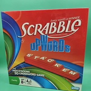Scrabble Upwords Game 3D Crossword Game Stackem High Tiles - COMPLETE Excellent - Picture 1 of 5