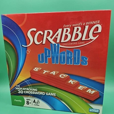 Scrabble Upwords Game 3D Crossword Game Stackem High Tiles - COMPLETE Excellent - Image 1 of 4