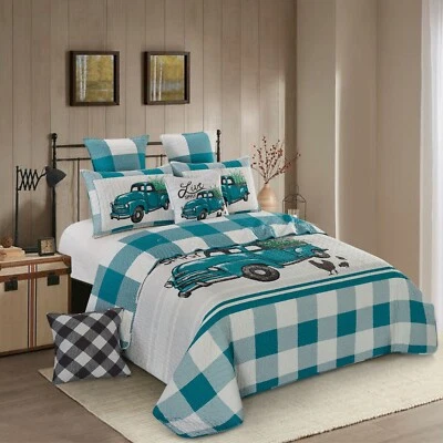 Virah Bella - Flower Truck - Lightweight Reversible Quilt Set - Image 1 of 4