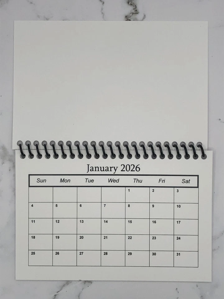 Calendario en blanco 2026 - LOTE de 2" x 6" - DECORA, ESTAMPA, DISEÑA A TU MANERA Foto 1 de 1