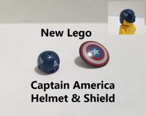 LEGO Minifigure Captain American Shield & Helmet Star Weapon Set Hero Gear - Picture 1 of 1