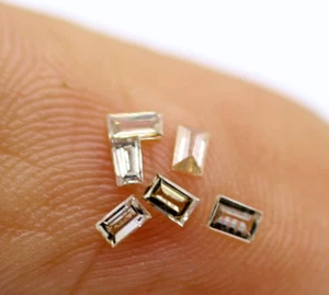 Tapered Baguette Cut Loose Natural K/VS1 Clarity Diamond Small 6 PCS 0.150 Ct - Picture 1 of 9