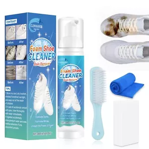 White Shoe Cleaner 6.76 Oz Shoe Cleaning Kit Removes Dirt and Stains Sneaker ... - Picture 1 of 1