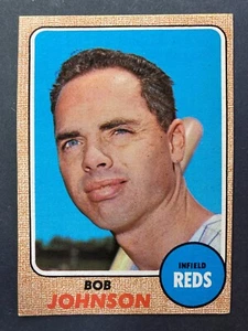 1968 Topps #338 Bob Johnson (Cincinnati Reds) - Picture 1 of 2