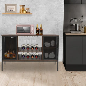 Wooden Corner Bar Wine Cabinet Liquor Open Storage Rack for Home Furniture Shelf - Picture 1 of 24