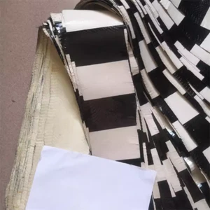Real Snake Skin Leather Hide Zebra-stripe Print Skin Pelt DIY Handcraft Material - Picture 1 of 4