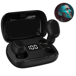 Wireless Bluetooth Earphones Mini Earbuds Sports Headset Mic with Charging Case - Picture 1 of 11