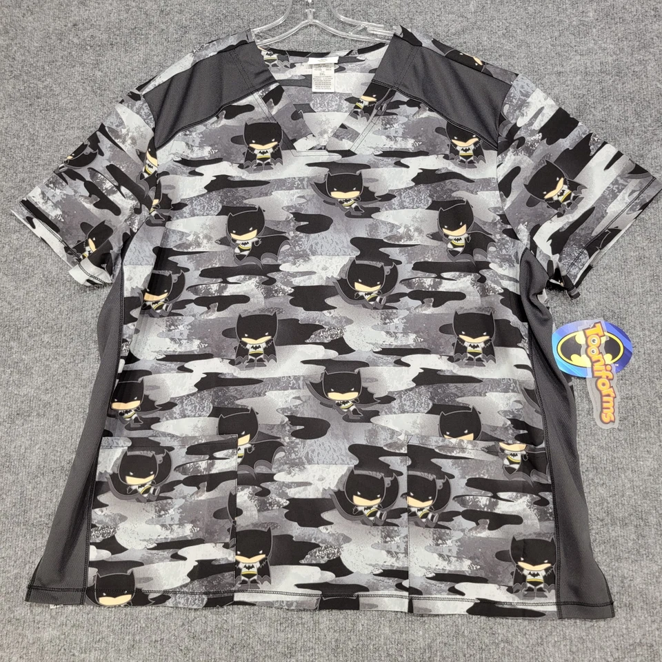 Batman Scrubs Top DC Comics Tooniforms Unisex Size 3XL V Neck Top TF759 - Image 1 of 4
