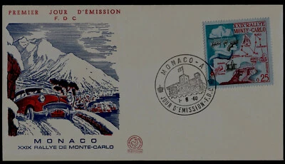 Car Racing Lisbon to Monte Carlo Monaco 39t Grand Prix First Day Cover Issue1960 - Image 1 of 3