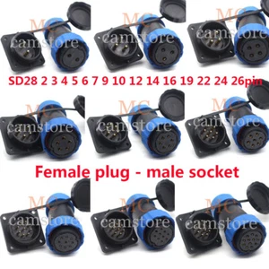 SD28 2-26 Pin Panel Mount Waterproof IP67 Connector,Electrical Cable Connector - Picture 1 of 27