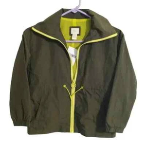 Girls' Casual Jacket Olive/ Neon Green Size 5/6 - Picture 1 of 3