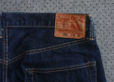 Jean de mezclilla con cremallera caña de azúcar talla: hombre US 36-31 (entrepierna personalizada) lote 1955Z Foto 1 de 4