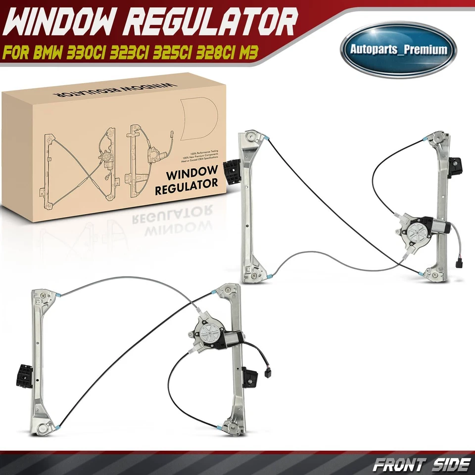 Regulador de ventana eléctrica delantero izquierdo y derecho con motor para BMW 323Ci 325Ci 330Ci Foto 1 de 4