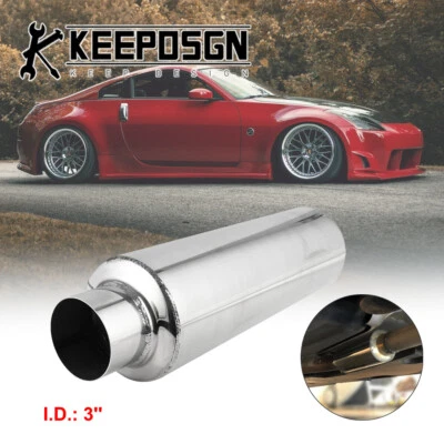 3-дюймовый впускной выпускной глушитель резонатор выхлопной системы глубокий тон 12 дюймов для Nissan 350Z - Изображение 1 из 4