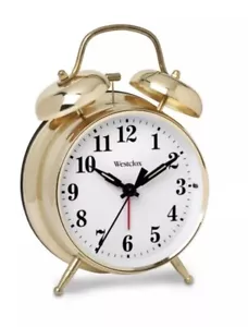 4.5" Classic Twin Bell Alarm Clock with Metal Case/Bells Gold LOUD!! CUTE!! - Picture 1 of 8