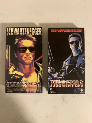 Terminator 1984 Terminator 2 Judgement Day 1991 VHS Set Arnold Schwarzenegger - Image 1 of 4