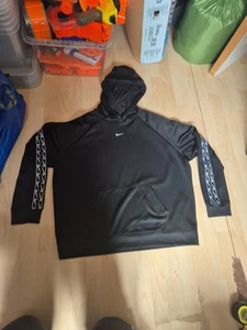 Sudadera con Capucha Nike Center Swoosh Logo Cinta Sudadera con Capucha Calce Suelto Negra Talla XL (T8) - Imagen 1 de 14