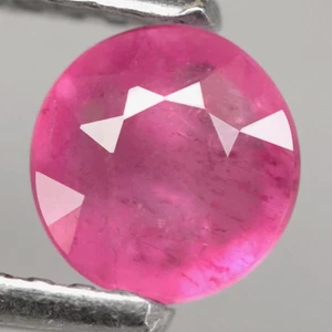 0.68Ct. Natural Gemstone Ruby Pink Round Facet Normal Heated Winza,Tanzania - Picture 1 of 7