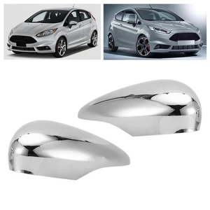 2pcs Side Door Rearview Mirror Cover Cap Silver Chrome 8A6117K747CA Replace DW - Picture 1 of 12