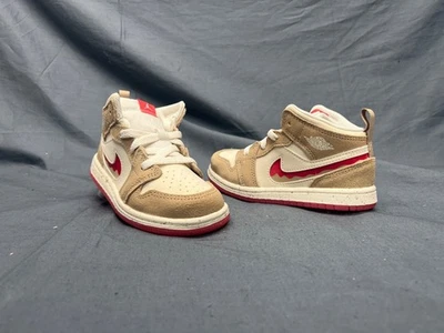 Nike Air Jordan 1 Mid SE (TD) Peanut Butter and Jelly Size 9 NEW NO BOX - Image 1 of 4