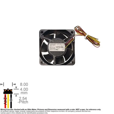 Fan Muffin Cooling DC 24V DC24V 24VDC  60mm 60x60x25 Nidec BETA SL D06K-24TG 10B - Image 1 of 3