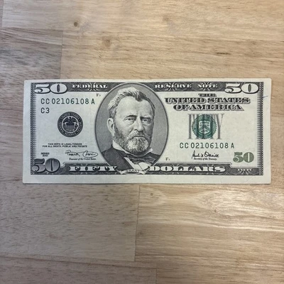 Old 50 Dollar Bill (2001) - Image 1 of 2