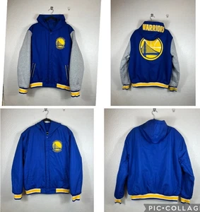 Golden State Warriors NBA JH Desing Reversible Hoodie Jacke Blau Large - Bild 1 von 16