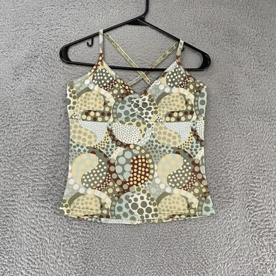 Camiseta sin mangas Prana Babydoll para mujer mediana verde espalda cruzada hecha en yoga en EE. UU. Sujetador de estante Foto 1 de 4